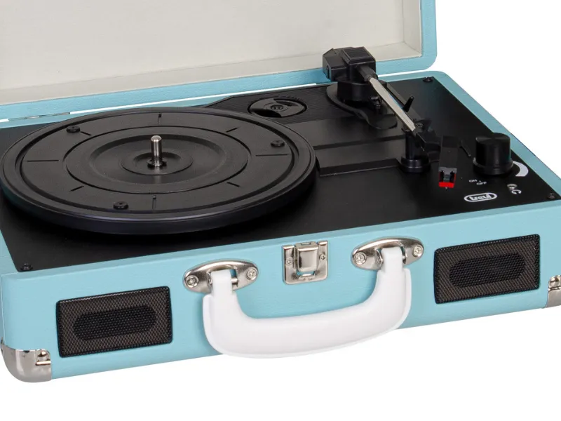Vďaka 2 stereo reproduktorom s výkonom 3 W prenosného gramofónu Trevi TT 1015 BL môžete počúvať vaše vinyly okamžite.