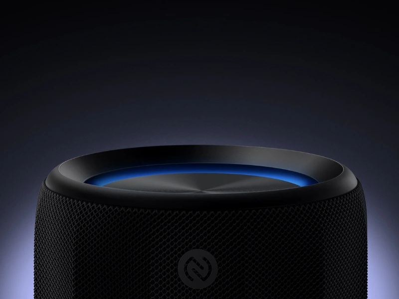 RGB podsvietenie na reproduktore Xiaomi Bluetooth Speaker Mini dotvor&iacute; atmosf&eacute;ru.