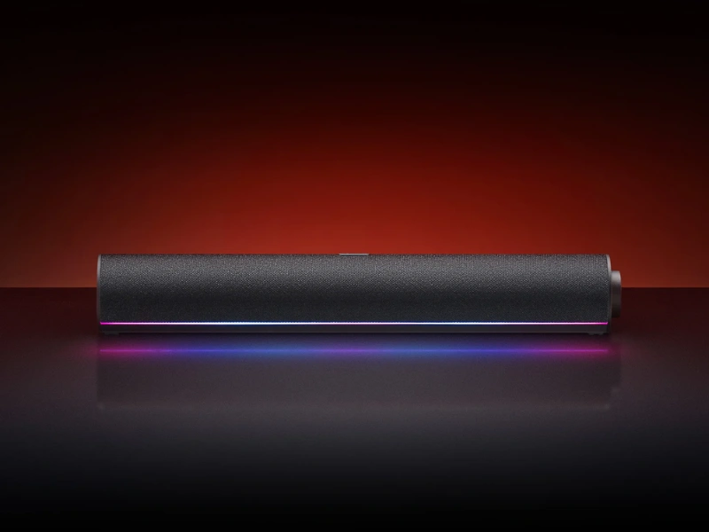 Podsvietenie na reproduktore Xiaomi Desktop Speaker pulzuje v rytme piesní.