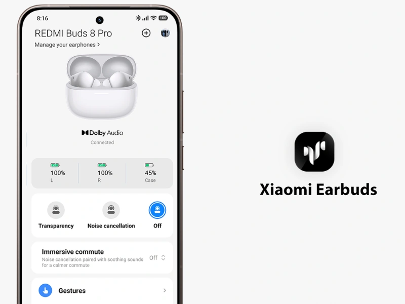 Vďaka aplik&aacute;cii Xiaomi Earbuds si sl&uacute;chadl&aacute; REDMI Buds 8 Pro prisp&ocirc;sob&iacute;te na mieru.