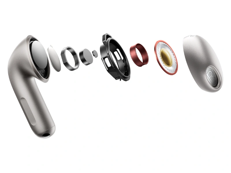 Slúchadlá Xiaomi Buds 6 Titan Gray vynikajú akustickým systémom s trojitým magnetom.