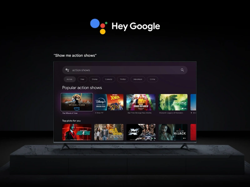 Google Assistant vám umožni pohodlné ovládanie TV Xiaomi TV S mini LED iba pomocou hlasu.