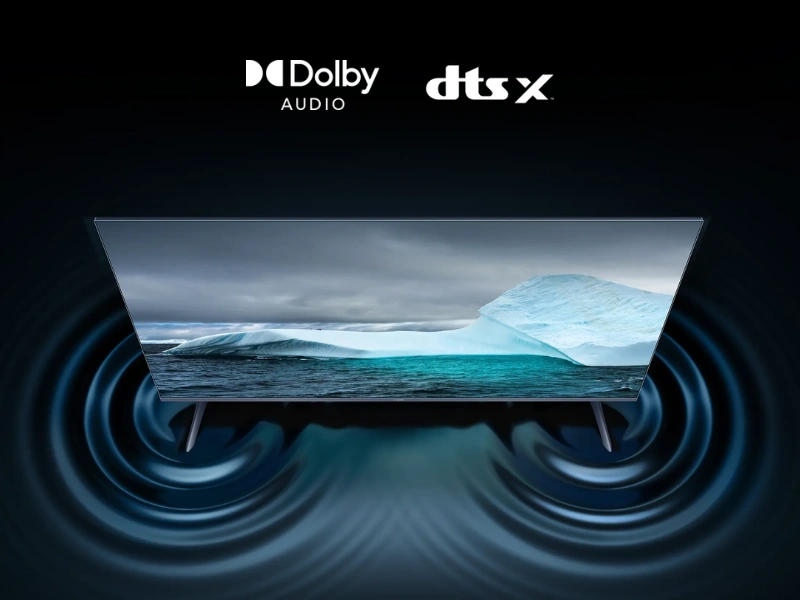 talevízor Xiaomi TV A Pro ma reproduktory s certifikáciou Dolby Audio a DTS:X.