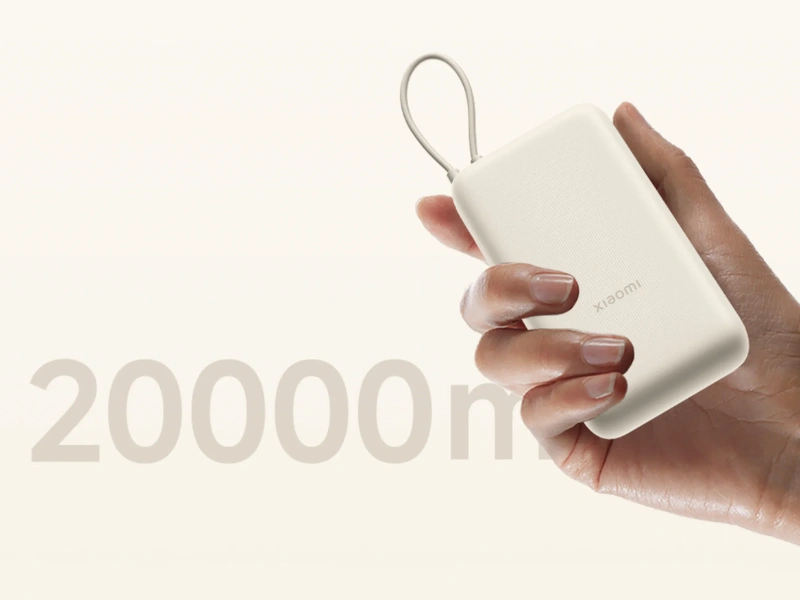 S vysokou kapacitou 20 000 mAh m&aacute;te istotu, že power banke Xiaomi 33W Power Bank 20000mAh energia len tak nedojde.