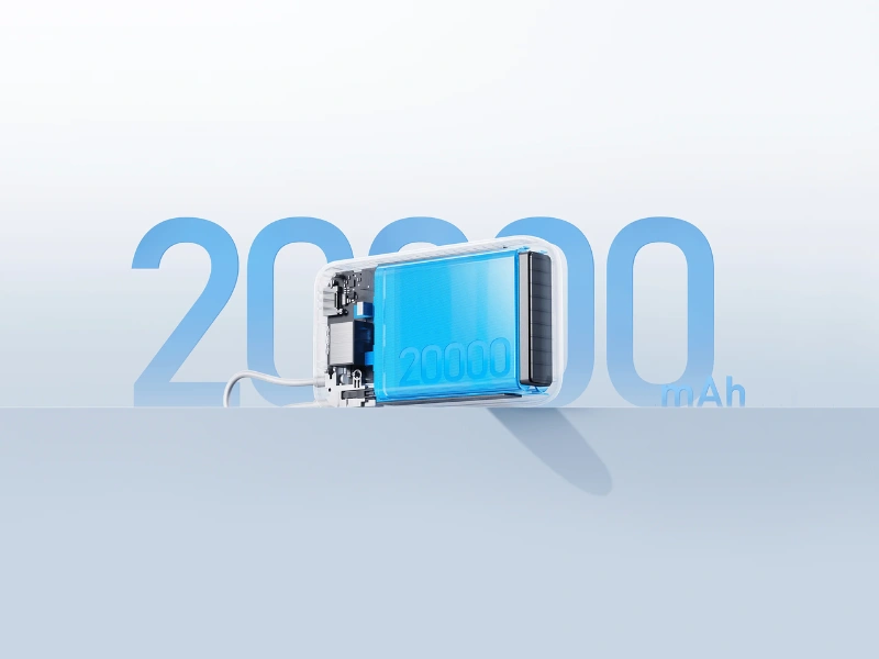 Powerbanka Xiaomi 20 000 má celkovú kapacitu 20 000 mAh.