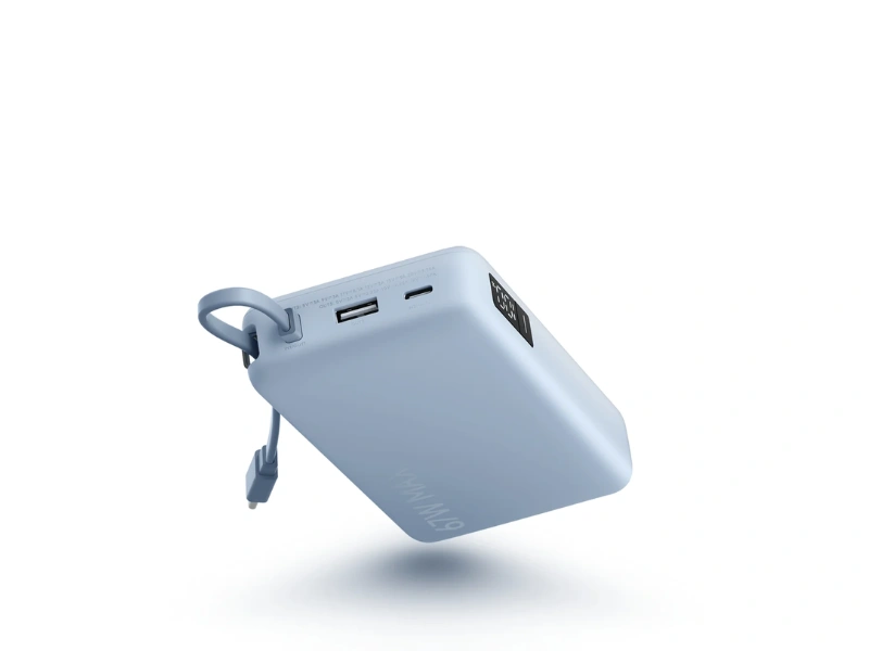 Powerbanka Xiaomi 67 W 20 000 v odtieni Ice Blue poteší minimalistickým a štýlovým dizajnom.