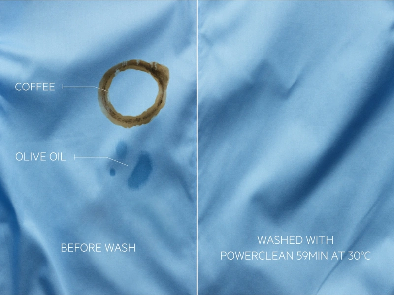 Spredu plnená práčka AEG LFR83166OC pomocou programu PowerClean 59 min, odstráni 59 najbežnejších škvŕn už za 59 minút.