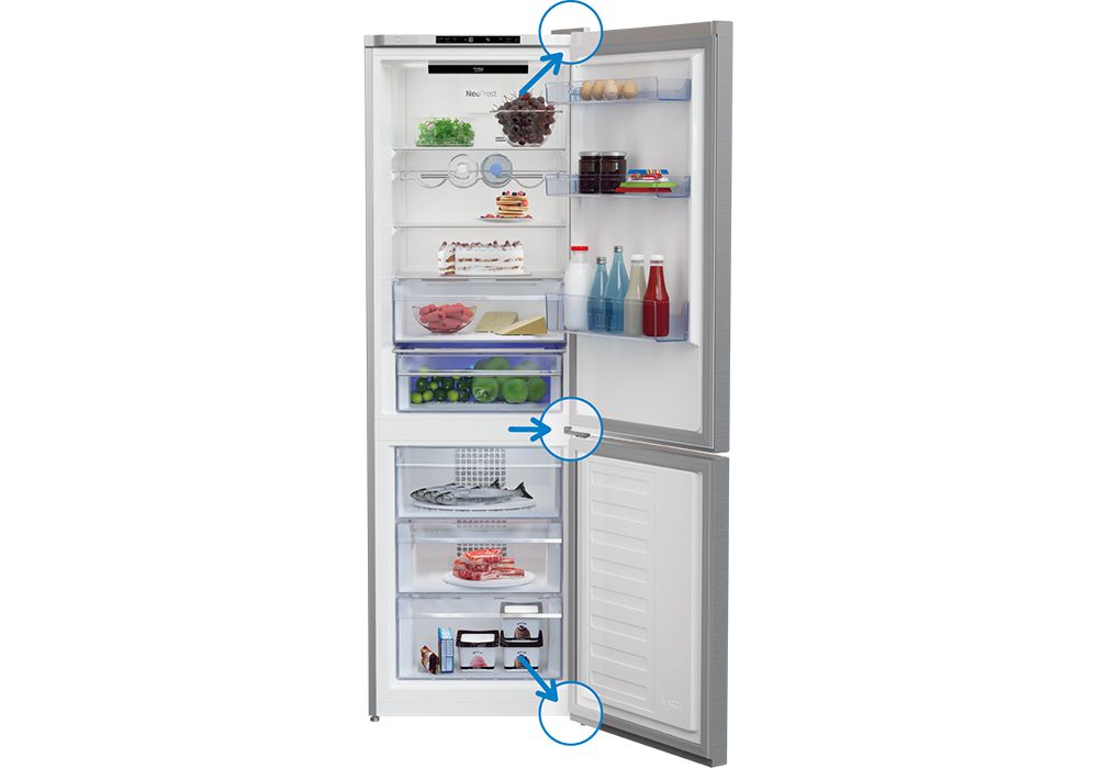 RCNA406E60ZXBHN chladnička s mrazničkou BEKO dokonale zapadne do každej kuchyne