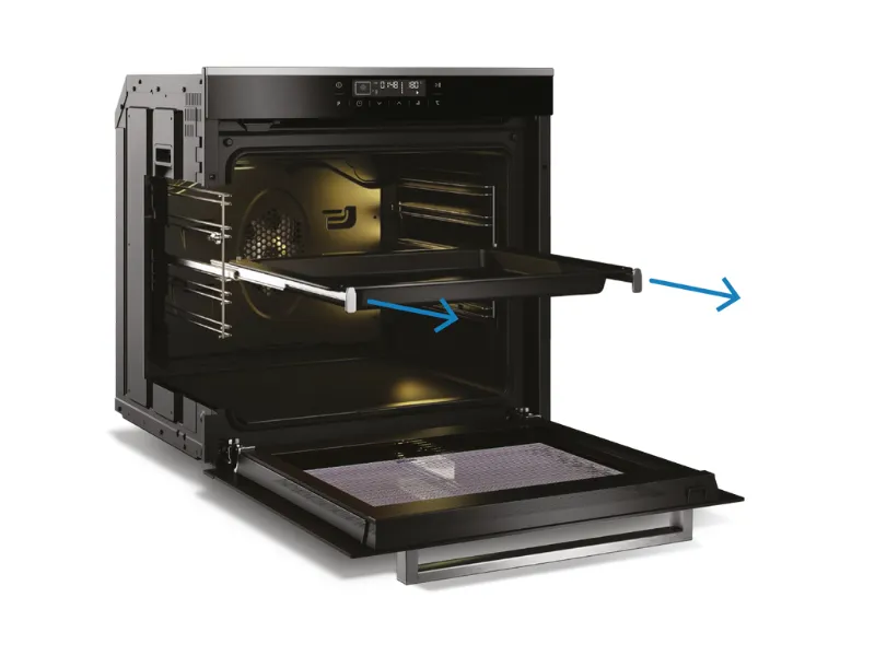 teleskopický výsuv v rúre Beko BBIE123001XD vás ochráni pred nechcenými popáleninami