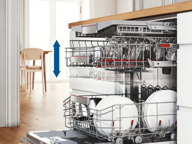 Výškovo nastaviteľný kôš v Bosch SMI6ZCS00E