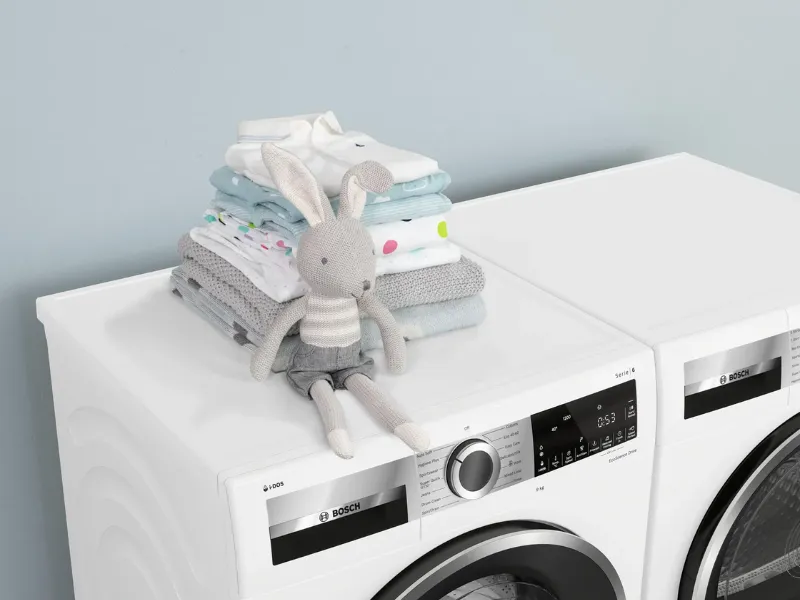 Práčka Bosch WGG244Z5BY ponúka mimoriadnu hygienu s programom Hygiena Plus, ktorý ničí až 99,99 % baktérií.