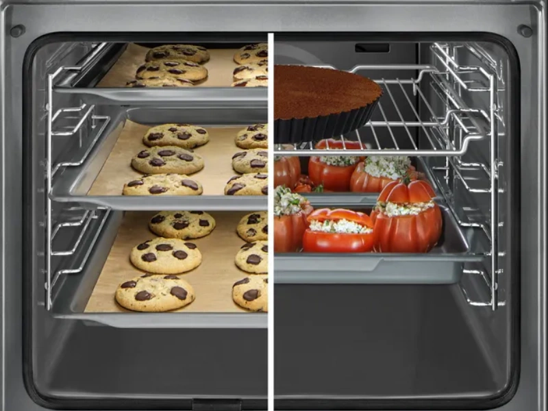 Vďaka funckii 3D pečenia dok&aacute;žete v r&uacute;re Bosch HBF153EB0 piesť niekoľko jed&aacute;l naraz.