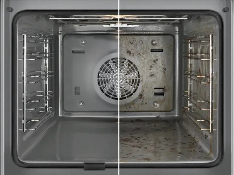 Pyrolytické čistenie zahreje vnútro rúry Bosch HQA574ES3 na 480 °C, čím spáli všetok tuk a zvyšky potravín, následne stačí s handrou zotrieť zvyšky popola.
