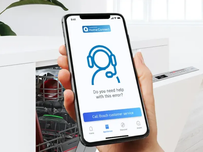 Apikácia Home Connect vám umožní vzdialenú diagnostiku vašej umývačky riadu Bosch SMS4EMW06E