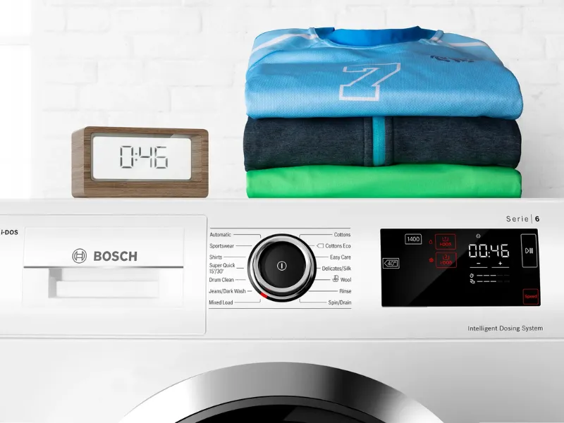 Bosch WGE03200BY skráti čas prania až o 65 %