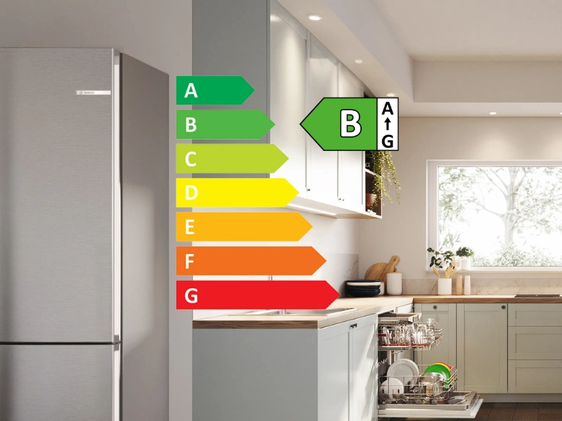 Energetická trieda B chladničky Bosch KGN362IBF