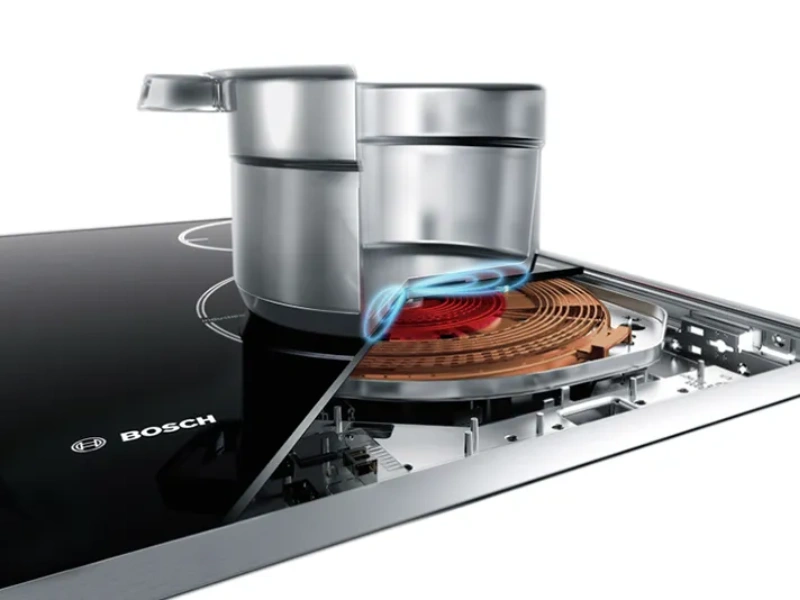 Efektívne a bezpečné varenie s Bosch PVS811B16E s indukčnou technológiou.