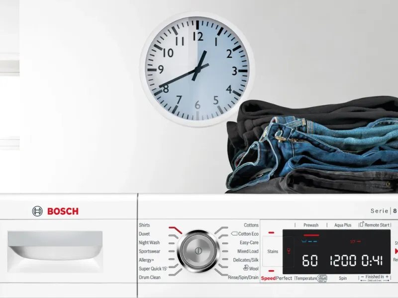 Bosch WAN28164BY jednoduché ovládanie pomocou led displeja.