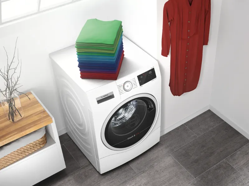 Kombinovaná práčka so sušičkou Bosch WNG24401BY s funkciou Auto Dry dokonale vyperie a vysuší až 6 kg bielizne naraz.