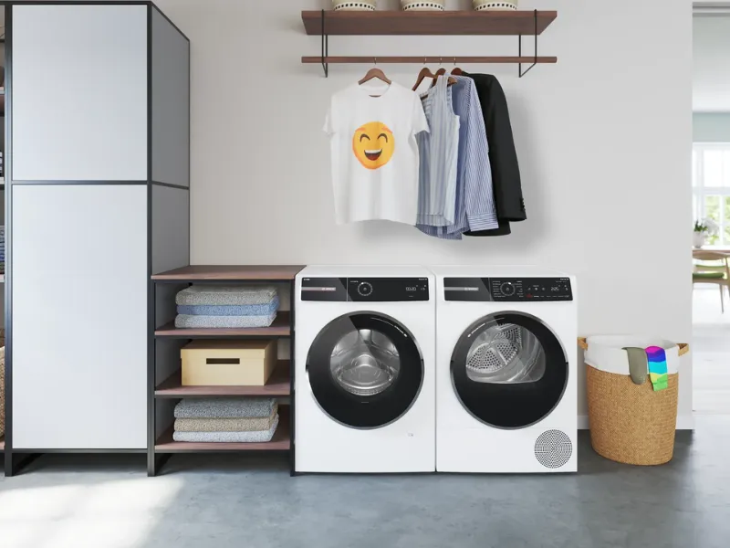 Spoľahnite sa na práčku Bosch WNG24401BY a jej technológiu Iron Assist, ktorá pomocou jemnej pary zredukuje pokrčenie až o 50 %.