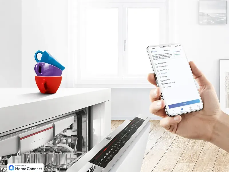 Umývačku Bosch SMS4HVW14E môžete ovládať pomocou aplikácie aj hlasom.