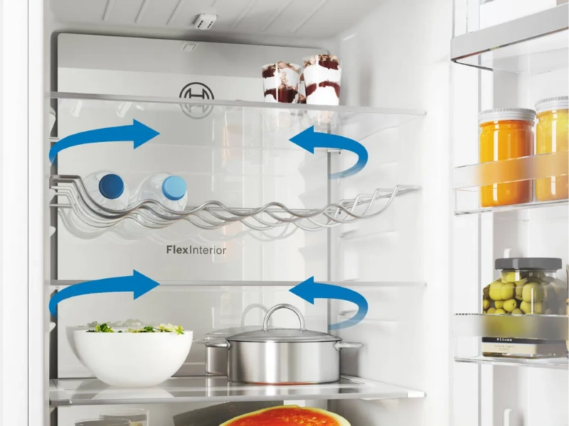 Syst&eacute;m Multi Airflow zabezpečuje v chladničke Bosch KGN36VIBT rovnomern&eacute; chladenie.
