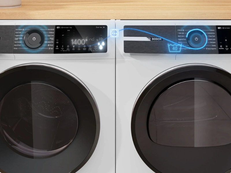 Vďaka funkcii Smart Dry sa sušička Bosch WQB246DNBY automaticky prispôsobí praciemu cyklu.