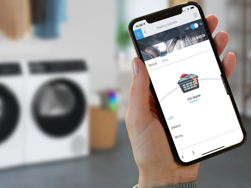 S Home Connect môžete sušičku Bosch WRB247CNBY spustiť odkiaľkoľvek.