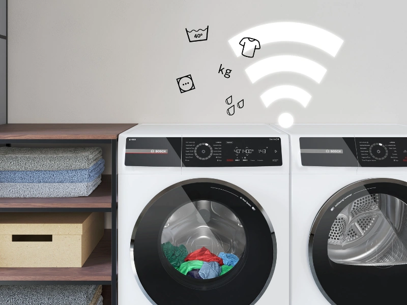 S Home Connect máte ovládanie práčky Bosch WGJ24401BY vždy poruke.