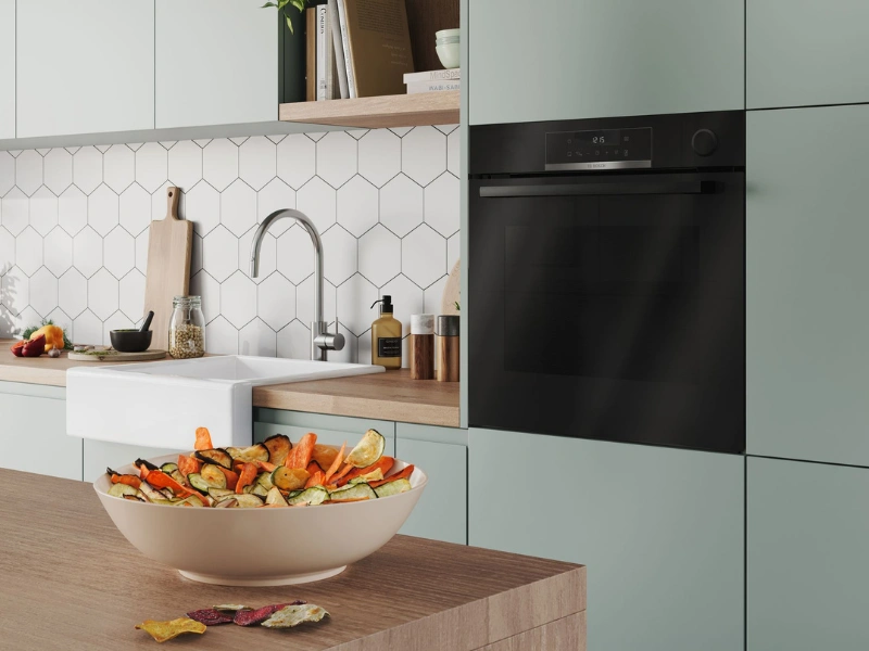 Vďaka funkcii Air Fry si v rúre Bosch HRG7784B1 pripravíte chrumkavé dobroty s minimom oleja.