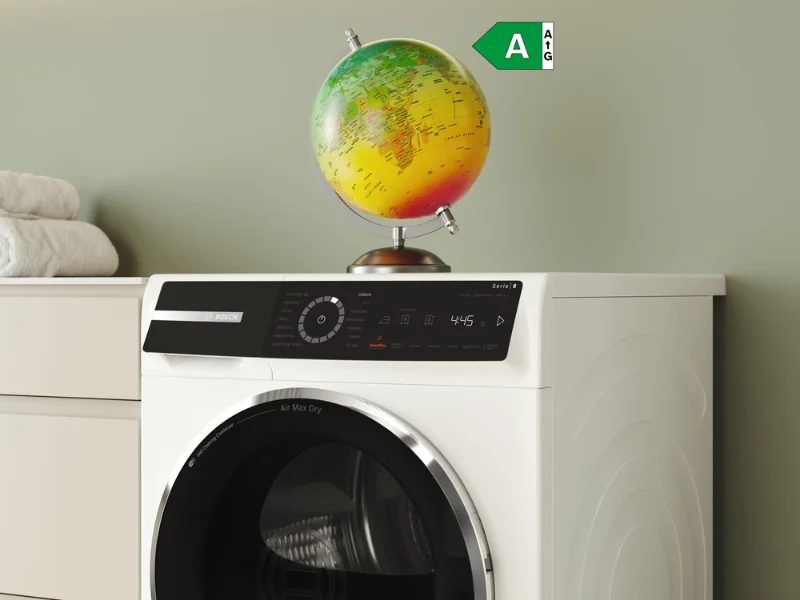 Vďaka optimalizácii energie a vody dosahuje práčka Bosch WGN26400BY energetickú triedu A.