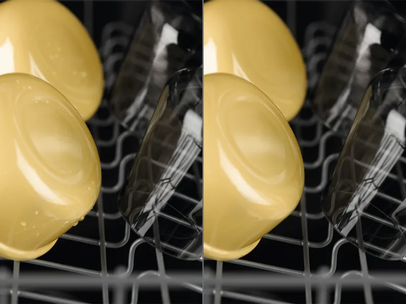 Systém AirDry na konci programu otvorí dvierka umývačky Electrolux EEG62310L, aby dnu mohol prúdiť vzduch, čo zabezpečí až 3x výkonnejšie sušenie.