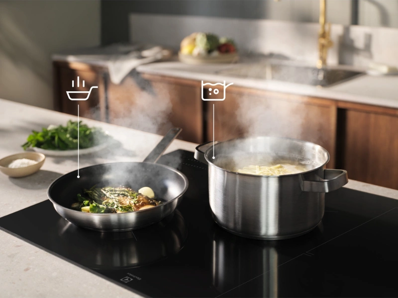 Indukčná varná doska Electrolux EIS87453 disponuje snímačmi Sense & boil.