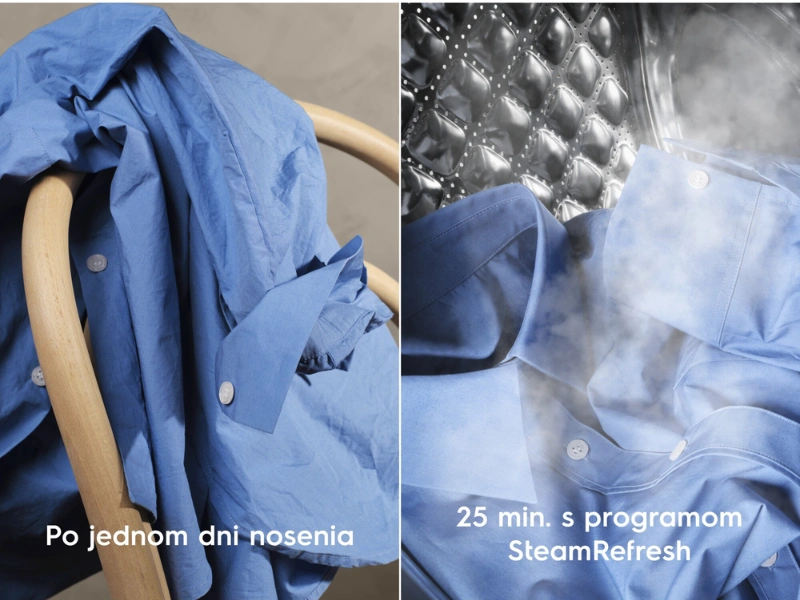 Parný program SteamRefresh v práčke Electrolux EW7W4402C osvieži oblečenie už za 25 minút.
