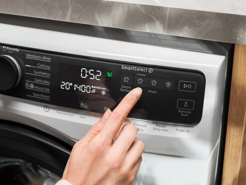 Vďaka SmartSelect ovládate sušičku Electrolux 800 UltraCare pohodlne jedným dotykom.