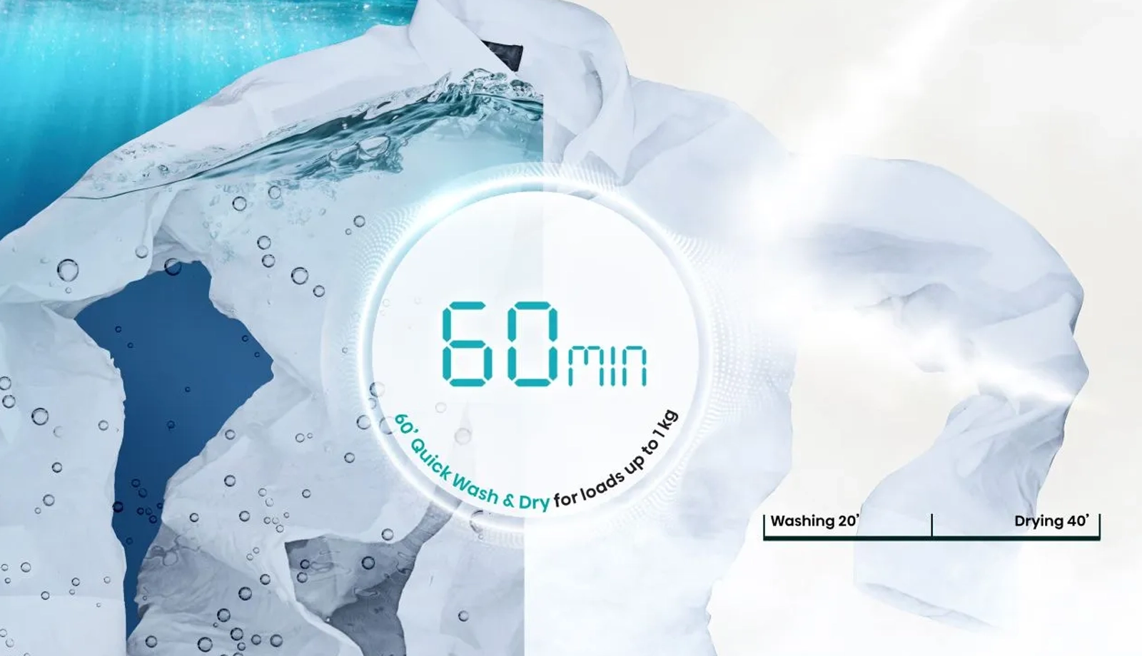 Hisense WD3S8043BW3 Wash and Dry 60´.