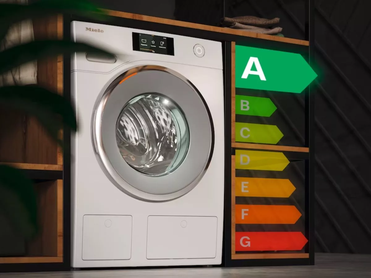 Energetická účinnosť Práčky značky Miele sú šetrné k životnému prostrediu, pretože boli špeciálne vyvinuté na úsporu vody a elektrickej energie. Vďaka tomu sú niektoré modely dokonca o 10–20 %4šetrnejšie ako najvyššia energetická trieda A.