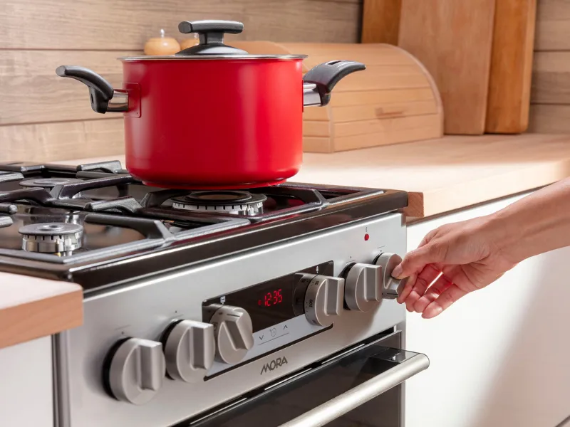 Integrované zapaľovanie sporáku Mora K 5255 AS vám umožní ovládanie iba jedno rukou