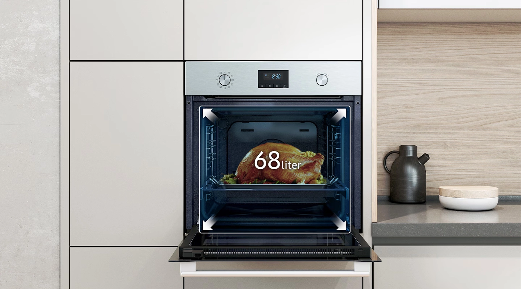 Vstavaná rúra Samsung NV68A1140BS/OL objem.