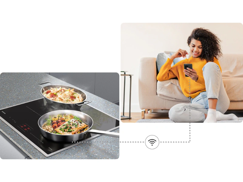 Varná doska Samsung NZ64B6056GK/U2 prináša Wi-Fi pripojenie s aplikáciou SmartThings.