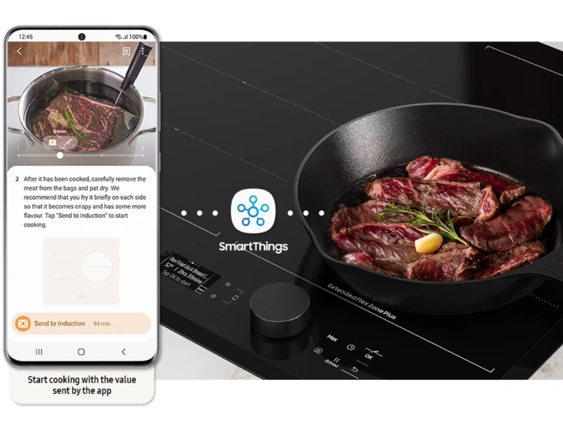 Varná doska Samsung NZ64B7799GK/U2 z vás vďaka funkcii Assist Cook urobí kulinárskeho majstra.