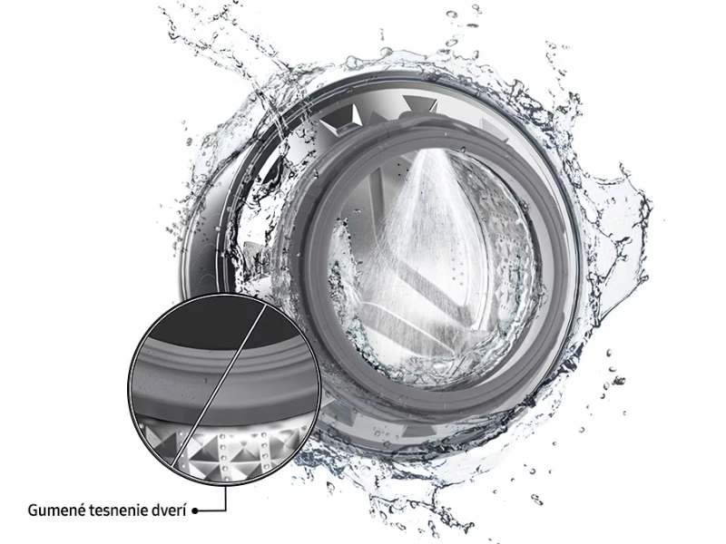 Spredu plnen&aacute; pr&aacute;čka Samsung WW90DB7U94GEU4 pomocou funkcie Drum Clean+ odstr&aacute;ni až 99,9 % bakt&eacute;ri&iacute; bez zbytočn&yacute;ch v&yacute;davkov na čistiace prostriedky.