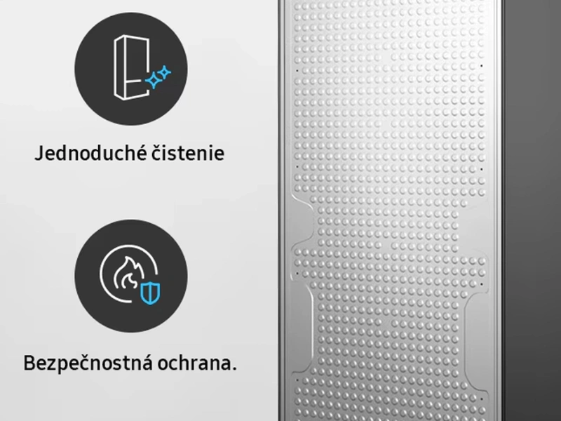 Clean Back chráni dôležité súčiastky a uľahčuje čistenie chladničky RB38C7AGWS9/EF.