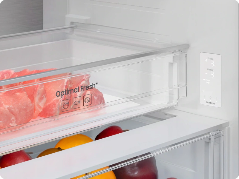 Zásuvka Optimal Fresh+ vytvorí v chladničke Samsung RB53DG703DB1EO ideálne podmienky pre uskladnenie mäsa.
