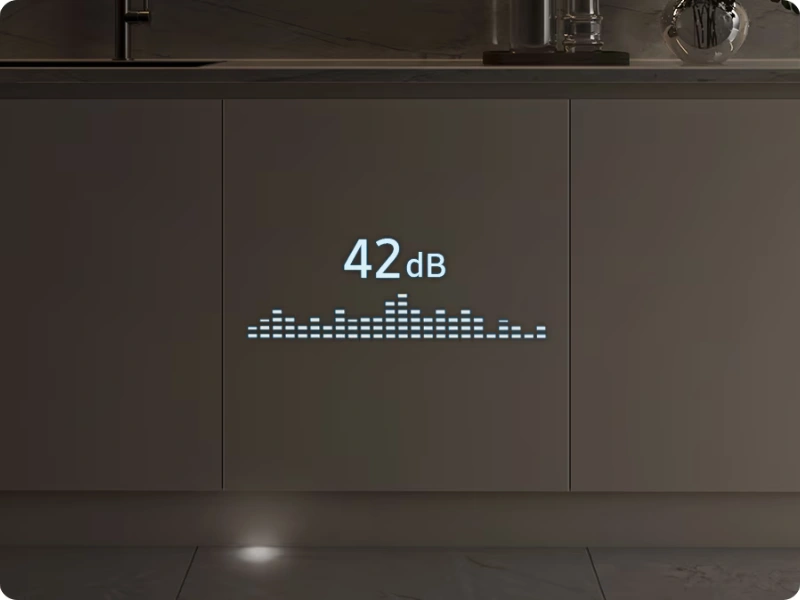 Umývačka riadu Samsung DW80H73WBI0U1 s programom Extra Silence je mimoriadne tichá.