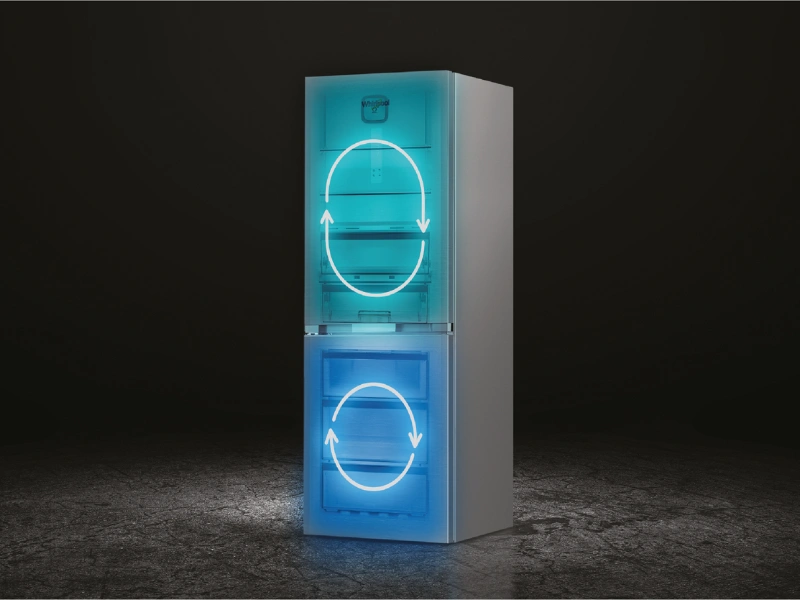 Chladnička Whirlpool WHK 26404 XP7E disponuje 2 chladiacimi okruhmi.