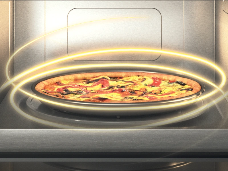 Technol&oacute;gia Crisp v mikrovlnke Whirlpool WMN464BX sp&aacute;ja silu mikrovĺn, &scaron;peci&aacute;lneho feritov&eacute;ho taniera a grilu, aby priniesla dokokol&eacute; z hora aj zdola zapečen&eacute; pokrmy.
