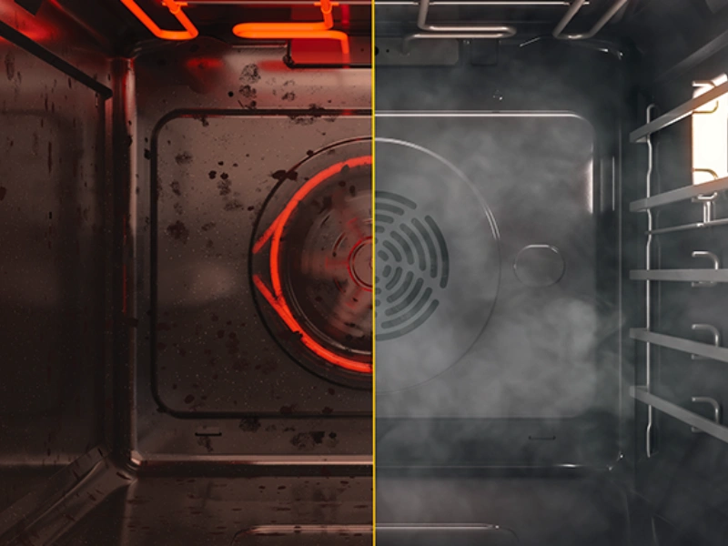 Systém samočistenia Dual Clean podporuje jednoduchú a pohodlnú údržbu rúry Whirlpool WOI78PU0SXA.