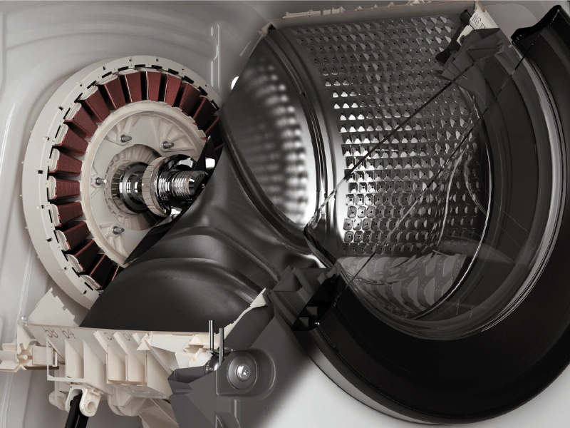 Bezkevkový motor zaručuje dlhú a spoľahlivú životnosť práčky Whirlpool TDLRB 6261BS CS/N.