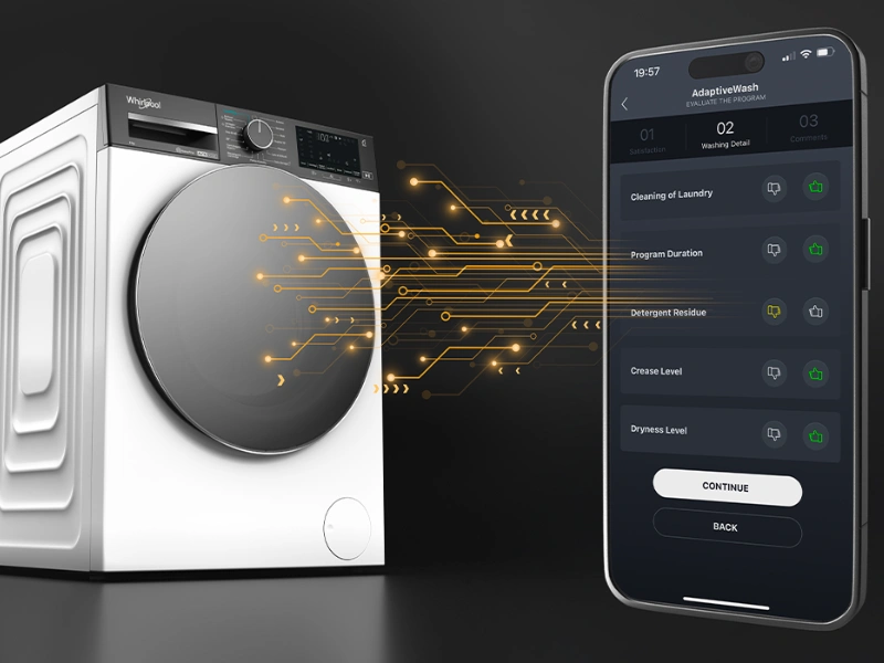 Vďaka technológii AdaptiveWash sa práčka Whirlpool WPM 87W ADS EE s každým praním zdokonaľuje a učí sa, ako sa čo najlepšie starať o vaše oblečenie.